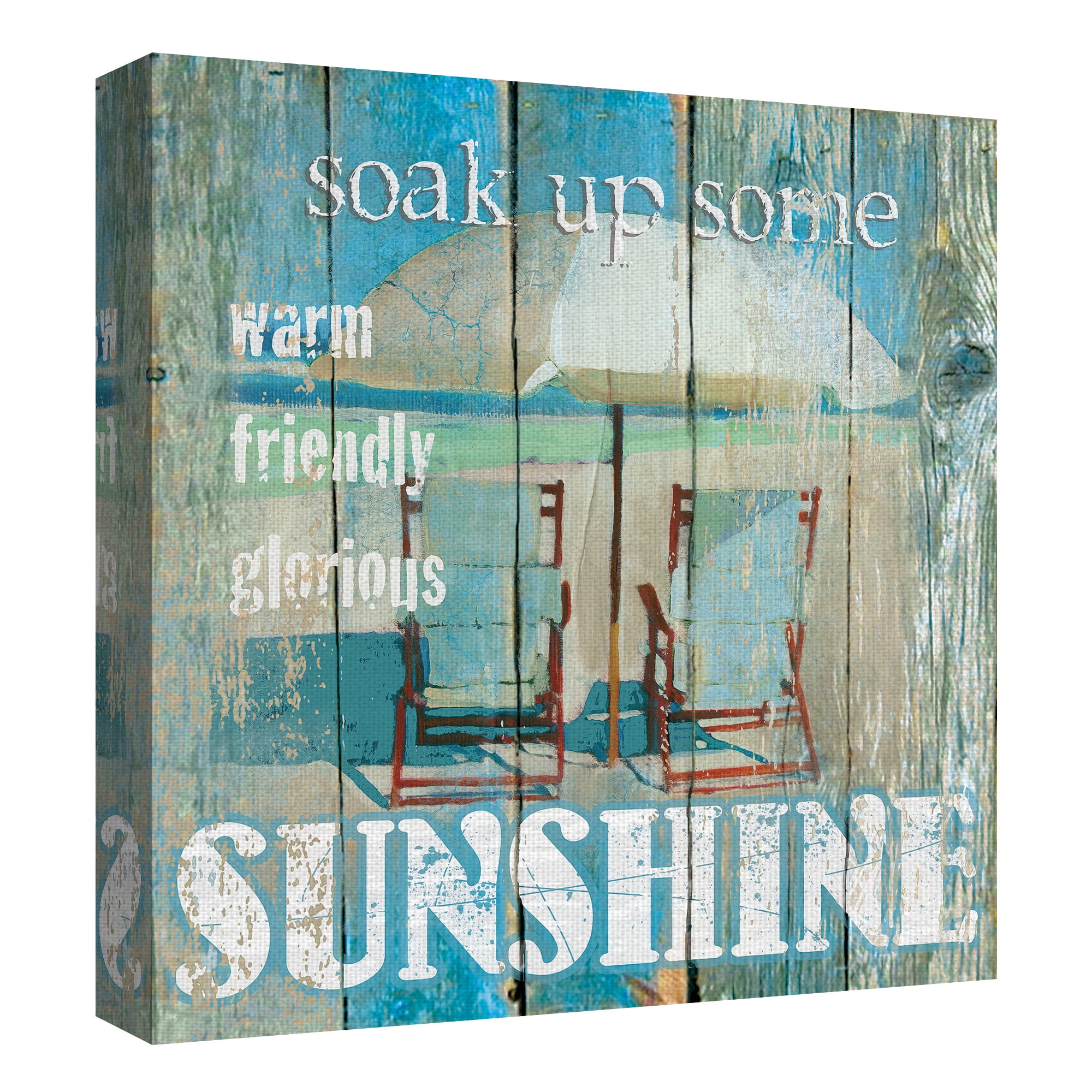 Beach and Sunshine by Carol Robinson Wrapped Canvas Art Print Set of 2