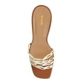 thumbnail image 4 of XYD Women Woven Strap Wedge High Heel Slide Sandals Square Open Toe Slip On Mules Elegant Beach Dressy Shoes Size 13.5 Brown, 4 of 4