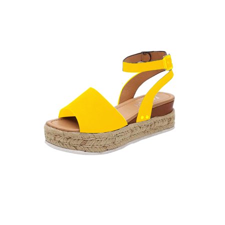 

Women Summer Bohemian Thick-soled Dressy Sandals Casual Mid Platform Roman Sandals
