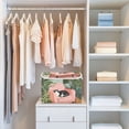 thumbnail image 4 of Yayeee Collapsible Cube Storage Bin with Lid Fabric Closet Decorative Basket with Handles, Pink Sleeping Cat, 4 of 7