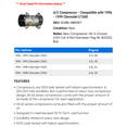 thumbnail image 2 of A/C Compressor - Compatible with 1996 - 1999 Chevy C1500 1997 1998, 2 of 2