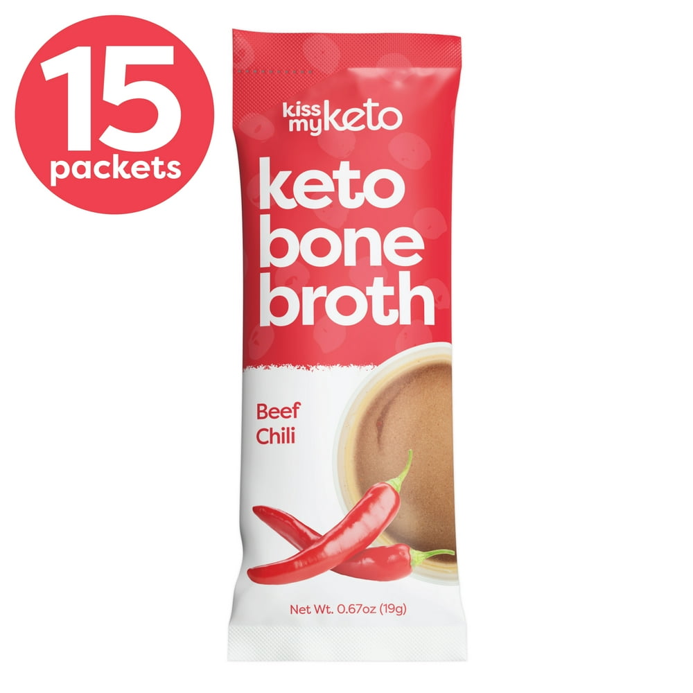 Kiss My Keto Instant Bone Broth Powder Travel Sachets — Beef Chilli