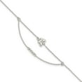 thumbnail image 1 of Sterling Silver Polished 9In Plus 1In Ext Butterfly Anklet (9 X 1) Made In India qg4202-9, 1 of 5