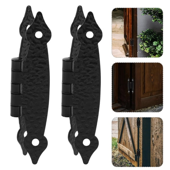 COOPHYA 2Pcs Black Steel Hinge for Cabinet Door Replacement 1.57X1.57X0.2in