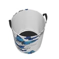 thumbnail image 3 of Bingfone Blue Flying Butterflies Waterproof Foldable Laundry Hamper Bucket With Handles For Storage Bin,Clothes Hamper (Small), 3 of 8