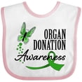 thumbnail image 3 of Inktastic Organ Donation Awareness- Butterfly Green Ribbon Boys or Girls Baby Bib, 3 of 4
