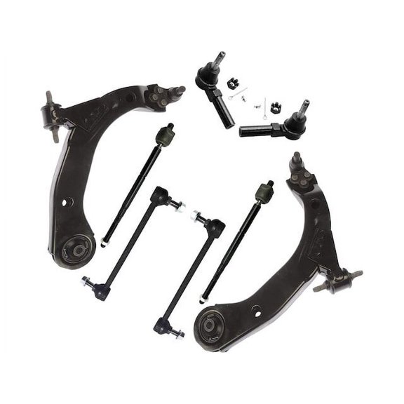 6 Pc Front Lower Control Arms With Ball Joints, Sway Bar End Links Outer Tie Rod Ends Suspension Kit Fits Nissan Rogue Rogue Select 6 Pc Front Lower Control Arms With Ball Joints, Sway Bar End Links Outer Tie Rod Ends Suspension Kit Fits Nissan Rogue Rogue Select