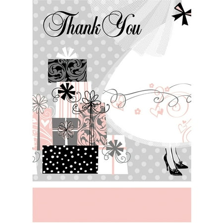 Elegant Wedding Thank You Notes, 8ct