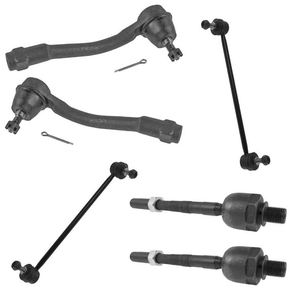 TRQ 6 Piece Kit Inner Outer Tie Rod End Sway Bar Link LH RH for 06-11 Accent New PSA59667 Fits select: 2006-2011 HYUNDAI ACCENT