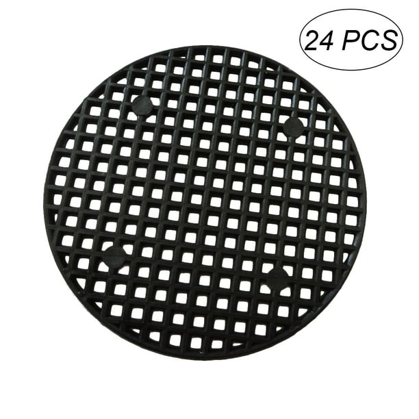 24 Pcs Plastic Flower Pot Mesh Pad 7.5cm Diameter Bottom Grid Mat