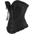thumbnail image 3 of Women's Boned Lace Up Corset Bustier Lingerie Bodyshaper Top, 3 of 5