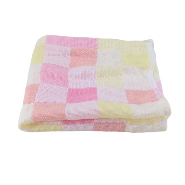 10Pack Square Towels Cotton gauze Plaid Towel Kids Bibs Daily Use Hand