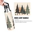 thumbnail image 4 of Yayeee 33oz Insulated Water Bottle Double Wall Stainless Steel with Flip Straw Lid, Beige Christmas Trees, 4 of 7