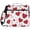 Red Hearts with Musical Notes, variant on Zipper Binder with Shoulder Strap 2 inch 3 Ring Waterproof File Folder Organizer Bag 500 Sheet Gingham Heart-shaped Pattern