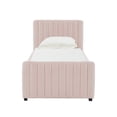 thumbnail image 3 of TOV Furniture Angela Lit Gigogne en Velours Rose Pâle, Format Simple, 3 of 7