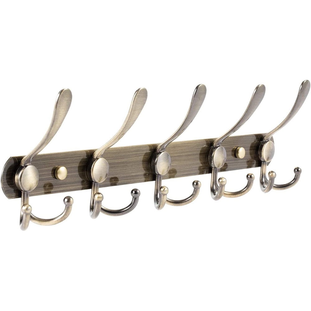 Coat Hooks Wall Coat Rack 5 Tri Hooks Stainless Steel