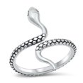 thumbnail image 1 of All in Stock Sterling Silver Wrap Around Open Snake Ring Size 6, 1 of 3