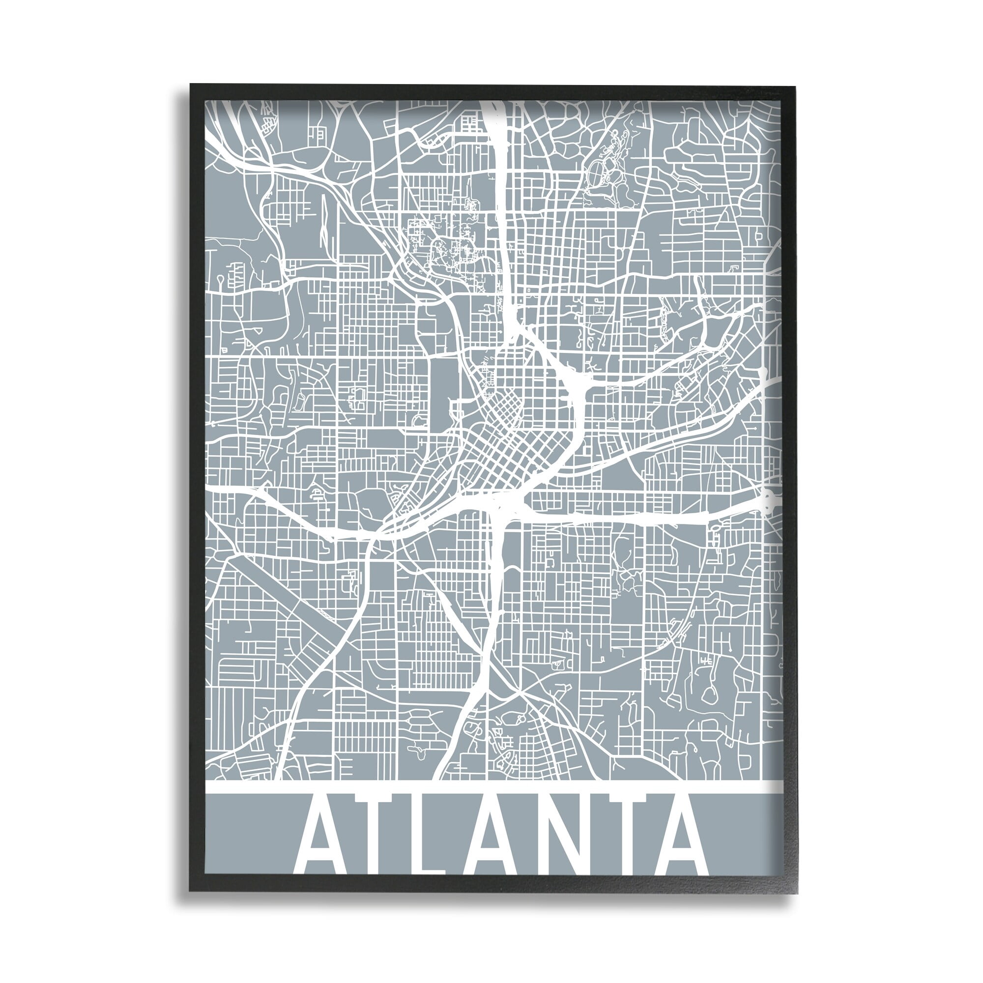 Stupell Industries Atlanta Georgia City Street Grid Geometric Transportation Lines, 24 x 30, Design by Daphne Polselli