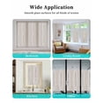 thumbnail image 6 of Window Privacy Film Beige Stained Glass Window Film Decorative Sun Block Window Cover Farmhouse Simple Abstract Striped Wooden Grain Window Clings Static Adhesive Sticker for Bathroom 17.7"x78.7", 6 of 7