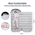 thumbnail image 3 of XXL 3–4 Season Waterproof Lightweight Rectangular Sleeping Bag, Gray, Right-Zip, for Adults, 90.55" x 39.37", 5.5 lbs, 3 of 7