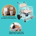 thumbnail image 3 of AOI Rolling Shower Chair for Elderly and Disabled,Shower Commode Wheelchair with Adjustable Backrest Angle and Headrest,12" Rear Wheel, 3 of 10