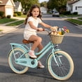 thumbnail image 4 of 20" Girls Bike for Kids Ages 7–10 Years Old, SHINPT Kids Bike with Basket & Rear Rack, Kids Bicycle with Kickstand & Adjustable Seat, Girls Bicycle 20 inch for Birthday Gift, Multiple Colors, 4 of 7