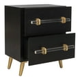 thumbnail image 3 of SAFAVIEH Sienne 2-Drawer Modern Contemporary Nightstand, Black, 3 of 9