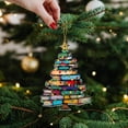 thumbnail image 5 of Nilvkv Christmas Tree Ornaments Book Tree Shaped Wall Hanging Pendants, CHRlSTMAS-GlFTs for Family Gatherings, Christmas Decorations, Wall Decor, 5 of 6
