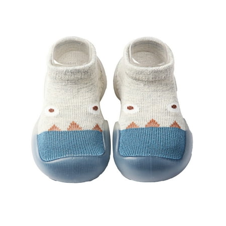 

BueatyH 1Pair First-walking Shoes Elastic Shoes Surface Anti-slip Customized Baby First-walking Sneaker for Home