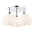 thumbnail image 5 of Innovations Lighting - White Venetian - 3 Light Flush Mount In Modern, 5 of 7
