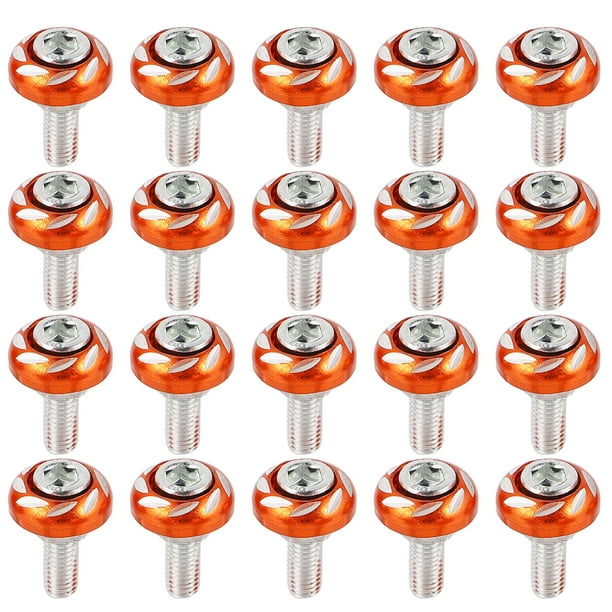 20 tornillos para matrícula de motocicleta de 6 mm. Tornillos para modificación de motocicleta.