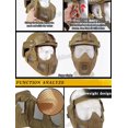 thumbnail image 2 of Wosport V5 Conqueror Nylon Mask Ear Protection and Breath ability for Adult Male  Sports - Tan, 2 of 7