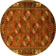 thumbnail image 1 of Ahgly Company Indoor Round Oriental Yellow Industrial Area Rugs, 8' Round, 1 of 4