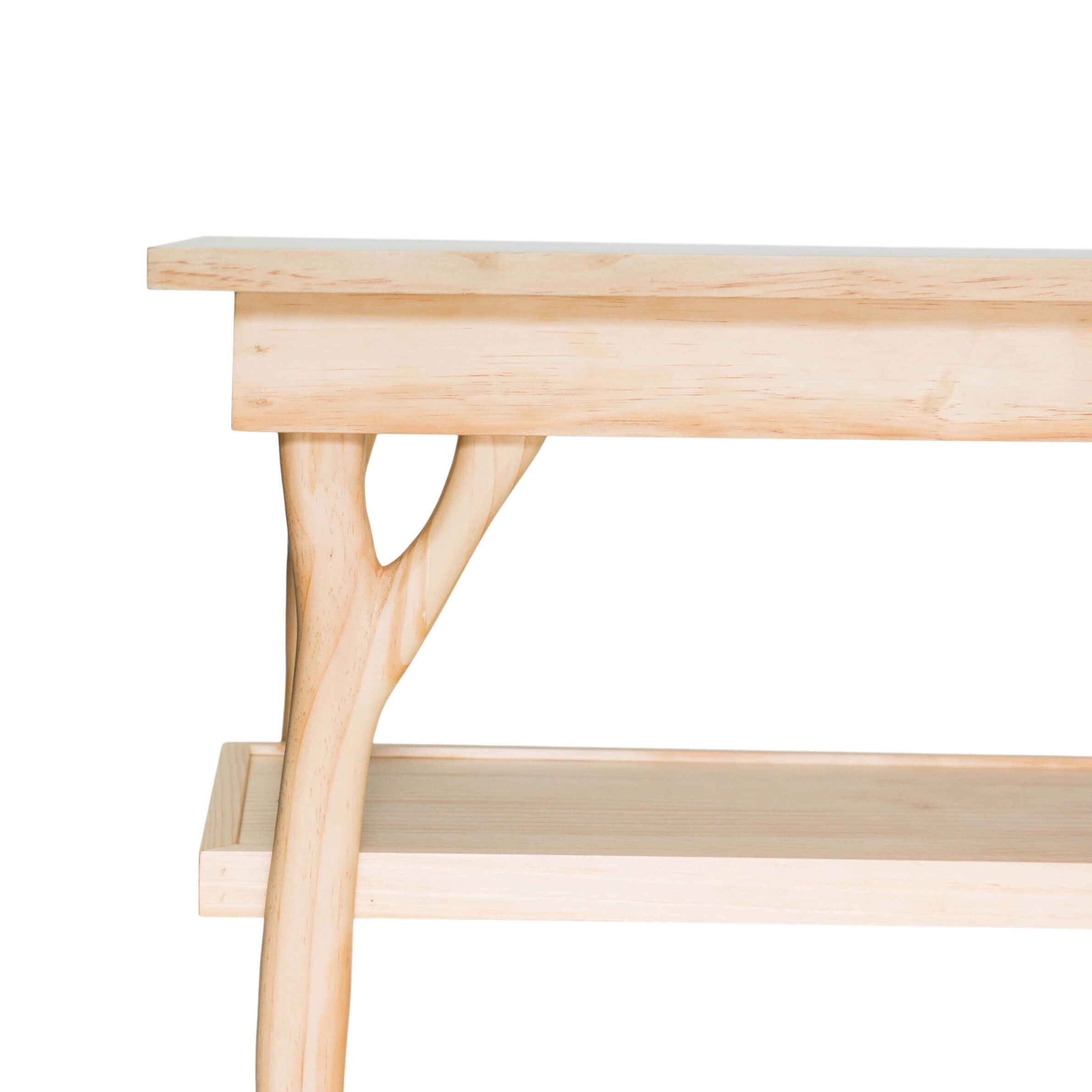 Milk Street Baby Branch Open Shelf Changing Table in Natural with Snow GREENGUARD GOLD CERTIFIED FINISHES