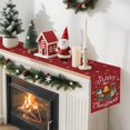 thumbnail image 6 of Wreath Merry Christmas Table Runner, Xmas Winter Holiday Kitchen Dining Table Decoration for Christmas Home Decor 13x108 Inch-Red, 6 of 8