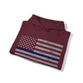 thumbnail image 4 of Thin Blue Line US Flag Graphic Hoodie Sweatshirt, Sizes S-5XL, 4 of 9