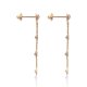 thumbnail image 4 of Aretes de oro 14k GIALLO Broquel Gotas de agua de oro amarillo con circonias brillantes, 4 of 5
