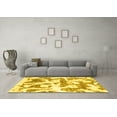 thumbnail image 3 of Ahgly Company Indoor Square Abstract Yellow Modern Area Rugs, 3' Square, 3 of 4