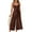 Coffee jumpsuits for womens, variant on Usmixi Jumpsuits for Women Dressy Casual Button Down Spaghetti Strap Wide Leg Long Jumpsuits Overalls with Belt Summer V-Neck Sleeveless Solid Maxi Formal Rompers Black xl