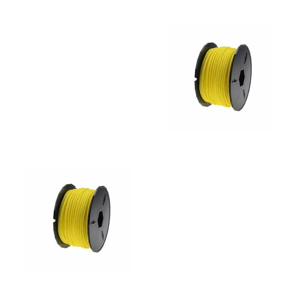 Eigraketly Cordón de seguridad para paracaídas de 2mm de diámetro, cuerda para acampar, antideslizante, 31m de longitud, tendedero para Amarillo 2piezas
