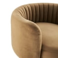 thumbnail image 5 of Modway Embrace Tufted Performance Velvet Swivel Chair in Black Cognac, 5 of 7
