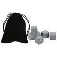 thumbnail image 2 of Juego De Piedras De Whisky De Granito, Piedra Tarta De Hielo De Whisky De 2 Cm Con Bolsa De Franela, Para Vodka De Ginebra De Whisky, Piedras De Reserva Mientras Se Congelan,, 2 of 7
