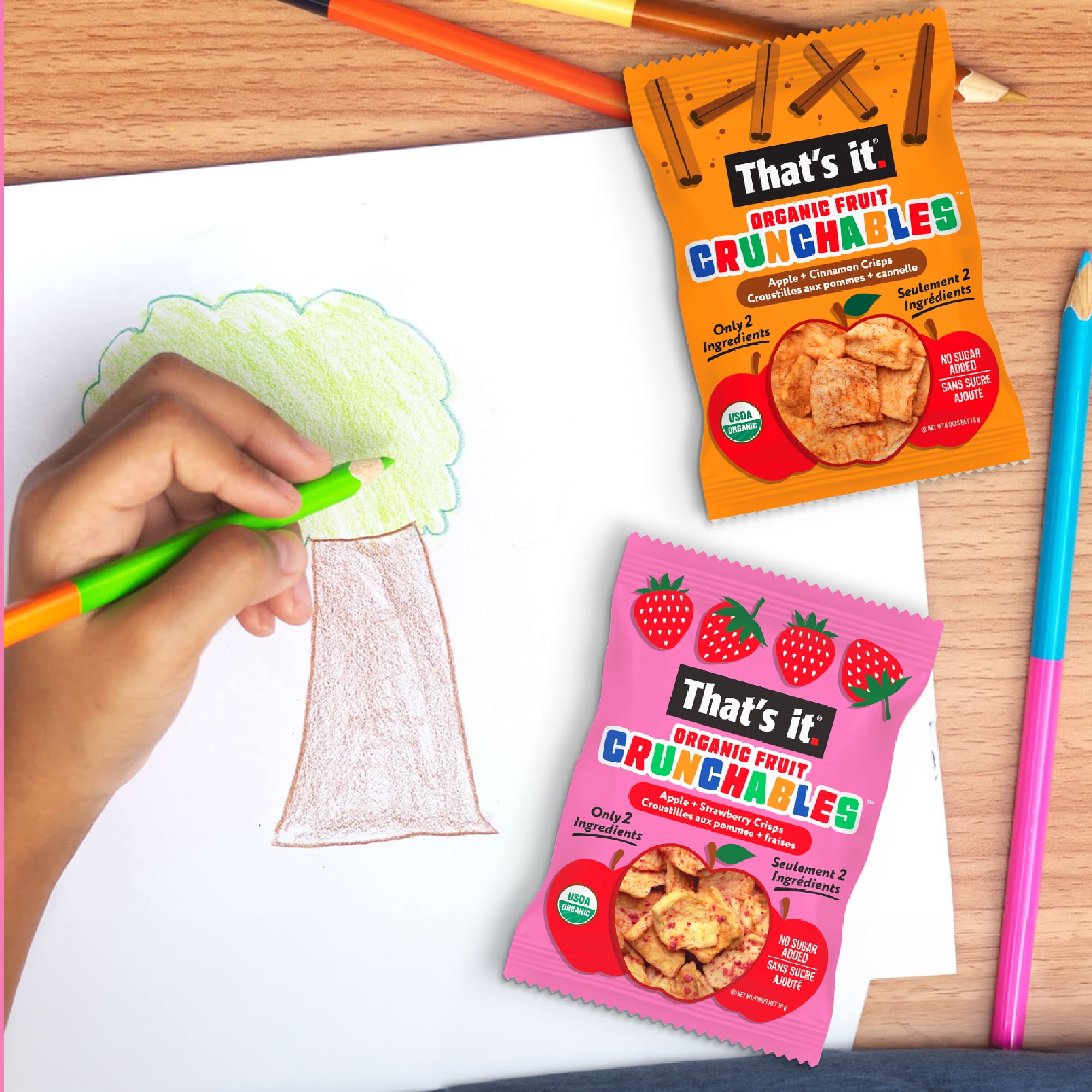 That's it. Organic Apple Strawberry Crunchables 6ct 10g