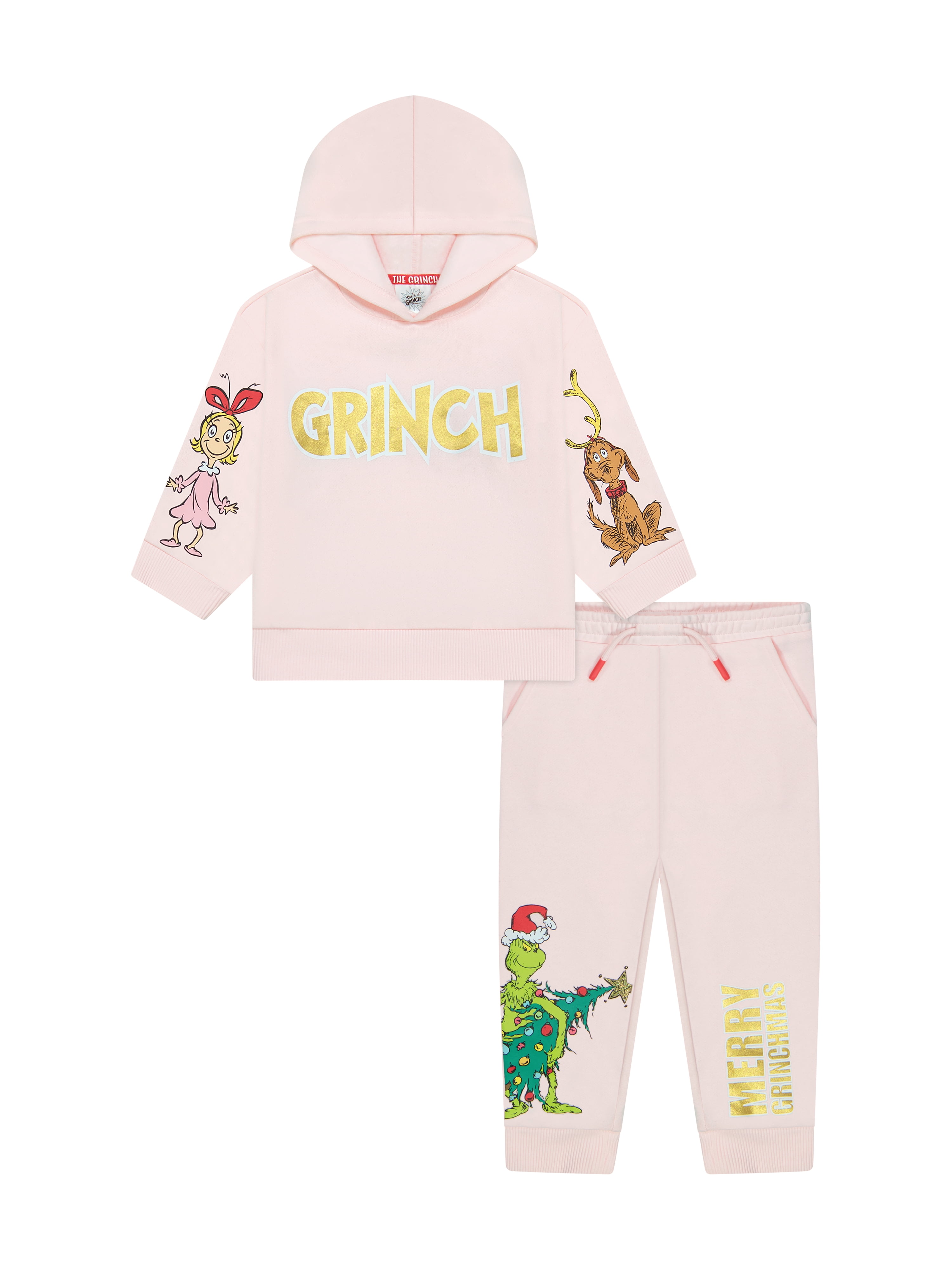 Dr. Seuss The Grinch Toddler Girl Sweatshirt and Jogger Set, Sizes 2T-5T
