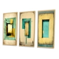 thumbnail image 3 of Designart "Faded Retro Illustrations - Intimate Impressions I" Modern Geometric Framed Wall Art Set Of 3 - Beige Abstract Geometric Frame Gallery Set For Office Decor, 3 of 6