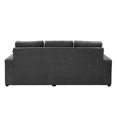 thumbnail image 4 of Sofá Chaise Convertible TRINITY Canvas 3 Plazas Gris Oscuro para Sala, 4 of 8