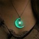 thumbnail image 1 of Los más vendidos Collar con colgante de luna de calabaza luminosa de explosión de Halloween - Collar de luna luminosa Collar con colgante de piedra Collar fluorescente, Accesorios de collar luminoso, 1 of 5