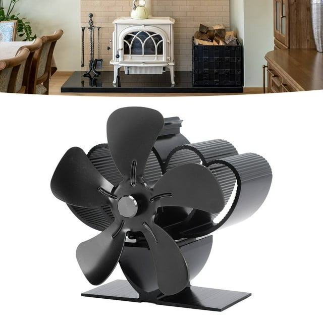 Ventilador De Estufa, Ventilador De Estufa De Calor De aleación De Aluminio Sostenible De Poco Ruido Portátil Para El Hogar