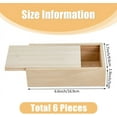 thumbnail image 2 of 6Pcs Wood Box with Slide Lid 6.6x3.7inch Unfinished Wooden Storage Box Small Wooden Box Trinket Storage Box with Slide Top for DIY Crafts Home Decoration Jewelry, 2 of 9