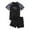 Grey, variant on REDARER Boys' Plus-Size 2-Piece Swim Set – Graphic Rash Guard Camo-Accent Trunks, Comfortable Pool & Hot Springs Swimwear,190